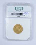 MS64 1908 $5.00 Indian Head Gold Half Eagle - Graded by PCI