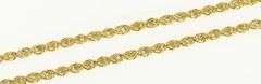 14K Yellow Gold 1.6mm Rope Rolling Link Fancy Twist Chain Necklace