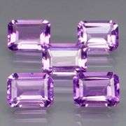 Vibrant 9.32ct 8x6mm real Bolivian Amethyst set