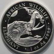 2023 1 Ounce Silver Somalian Elephant