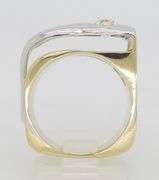 Contemporary Two-Tone Diamond Ring