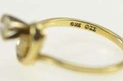 14K Yellow Gold Retro Diamond Vintage Promise Engagement Ring