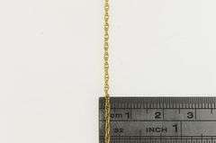 14K Yellow Gold 1.2mm Rope Chain Rolling Woven Link Necklace