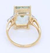 10KT Yellow Gold Radiant Green Amethyst Ring