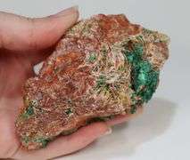 Incredible 1,615ct Brochantite and Baryte mineral