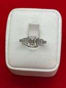 CERTIFIED PLATINUM AND DIAMOND RING