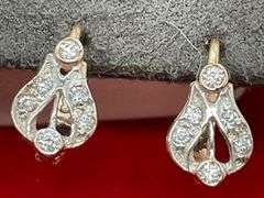 14K ROSE GOLD AND DIAMOND EARRINGS