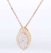 Italian 925 Sterling Silver Cubic Zirconia Pendant on Chain