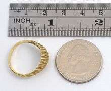 Useful 14k Textured Dome Ring
