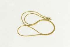 14K Yellow Gold 1.0mm Squared Vintage Snake Chain Fancy Necklace