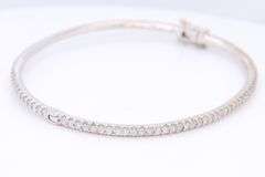Brilliant White Gold Diamond Bangle
