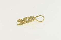 14K Yellow Gold 54 Diamond Cut Number Jersey Sports Charm/Pendant