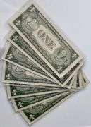 6 1935 E  Series  Unc $1 Silver Certificates