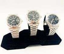 GROUP LOT OF 6x BRAND NEW MEN'S DAY DATE WATCHES- SS AND WATERPROOF