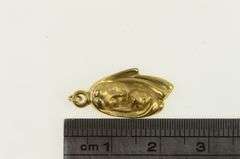 14K Yellow Gold Mother Mary Baby Jesus Christ Christian Charm/Pendant