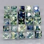 Heated only! 2.94ct princess cut Australian Sapphire set