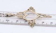 Vintage Cross Heart Shaped Pendant on Chain