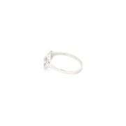 10K White Gold Diamond Interlocked Hearts Love Promise Ring