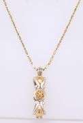 925 Sterling Silver Danecraft Pendant on Italian Beaded Silver Chain Necklace