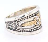 925 Sterling Silver and 18kt Konstatino Ring