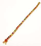 FANCY 10.00 CARAT SAPPHIRE, EMERALD, RUBY, TANZANITE, AMETHYST, CITRINE, TOPAZ, TOURMALINE, PERIDOT, AND MORE! TENNIS BRACELET