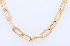 Fabulous 18kt Yellow Gold Paperclip Chain Necklace