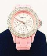 Fancy Pink Geneva & Gemstone Watch