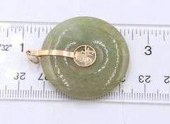 Lot of 2 Green Jade and Turquoise Pendants