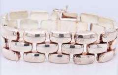 925 Sterling Silver Italian Wide Braided Bracelet