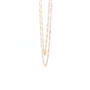 14K Yellow Gold 1.3mm Figaro Link Vintage Fancy Chain Necklace