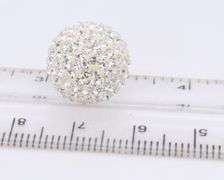 Sterling Silver Two Pair Of Crystal Round Earrings Studs