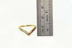18K Yellow Gold Chevron Ruby Diamond Vintage Band Ring