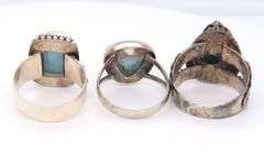 Sterling Silver Ocean Jasper Rings Lot