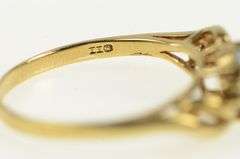 10K Yellow Gold Oval Blue Topaz Diamond Accent Bypass Ring