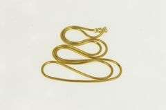 14K Yellow Gold 1.7mm Thick Snake Chain Vintage Round Link Necklace