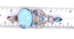 Vintage 925 Sterling Silver Larimar Pendant