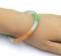 Mulit Color Jade Carved Lucky Bangle