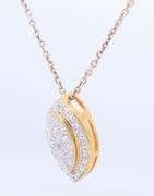 Italian 925 Sterling Silver Cubic Zirconia Pendant on Chain