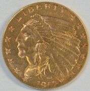Original BU 1912 US $2.50 Indian Gold Piece. Better date