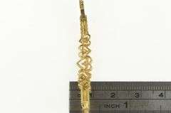 14K Yellow Gold Diamond Heart Link Vintage Love Symbol Bracelet