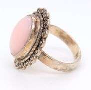 925 Sterling Silver Oval Opal Color Ring