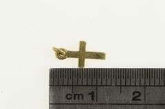 14K Yellow Gold Cross Christian Faith Symbol Simple Charm/Pendant