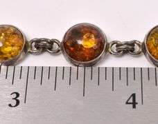 Amber Gem Bracelet In Sterling Silver