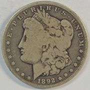 Scarce collectible 1892-CC Morgan Silver Dollar