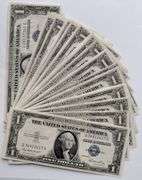 18 Various 1935  Series Near Unc More or Less $1 Silver Certificates