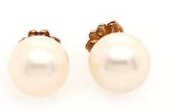 Tiffany & Co. 9.50MM Cultured Pearl Stud Earrings in Sterling