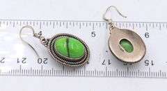 Lot of Vintage 925 Sterling Silver Green Mojave Turquoise Necklace, Dangle Earrings and Stud Earrings