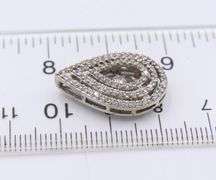 Set of Vintage 925 Sterling Silver Cubic Zirconia Dangle Earrings and Pendant