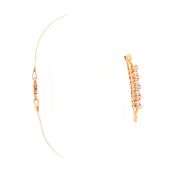 14K Yellow Gold Marquise Diamond Accent Vintage Statement Bracelet