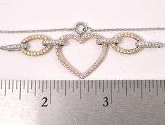 Vermeil Heart Pendant Necklace In Sterling Silver
